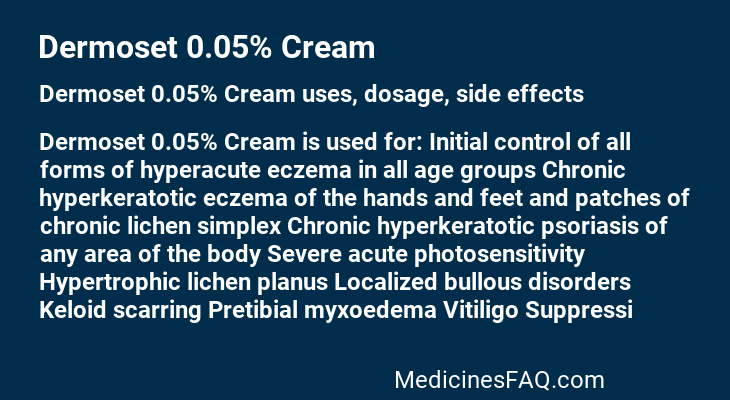 Dermoset 0.05% Cream