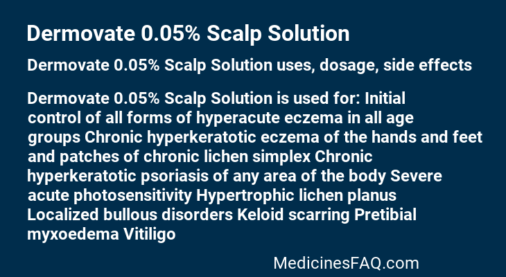 Dermovate 0.05% Scalp Solution