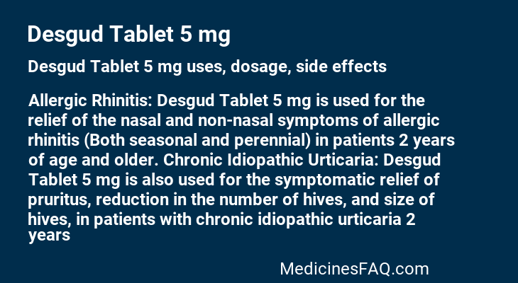 Desgud Tablet 5 mg