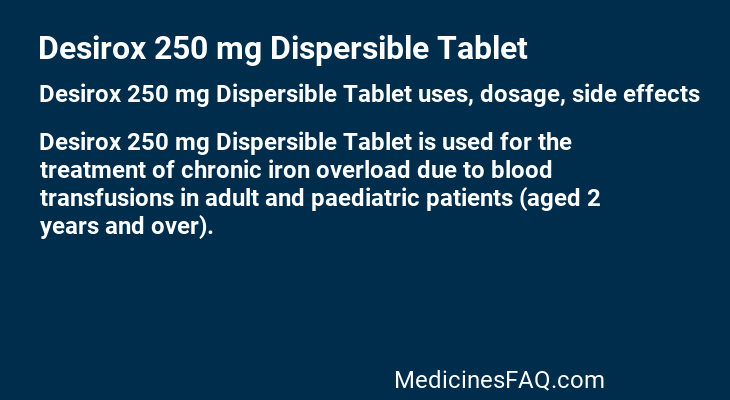 Desirox 250 mg Dispersible Tablet