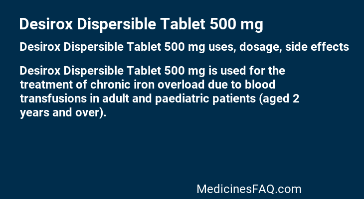Desirox Dispersible Tablet 500 mg