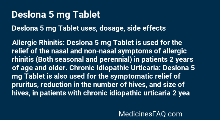 Deslona 5 mg Tablet