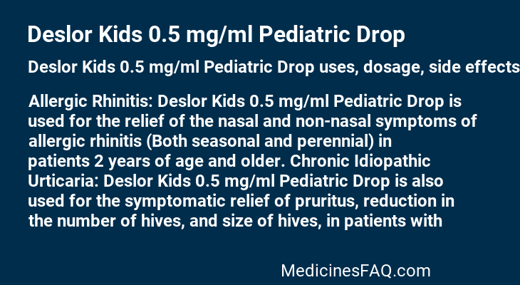 Deslor Kids 0.5 mg/ml Pediatric Drop