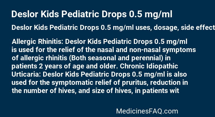 Deslor Kids Pediatric Drops 0.5 mg/ml
