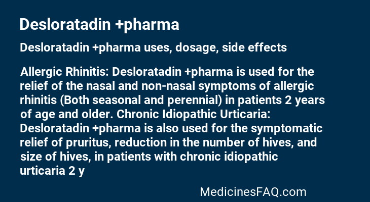 Desloratadin +pharma