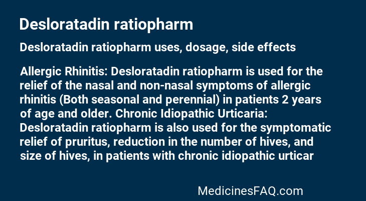 Desloratadin ratiopharm