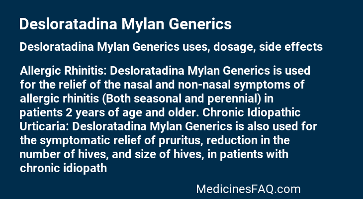 Desloratadina Mylan Generics