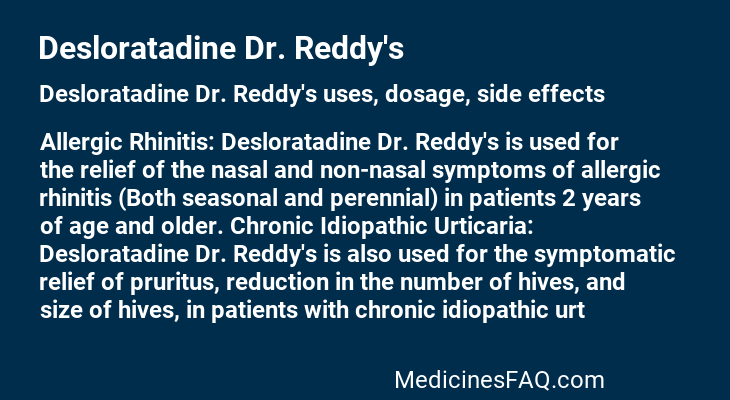 Desloratadine Dr. Reddy's