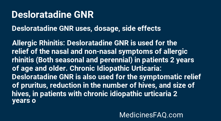 Desloratadine GNR