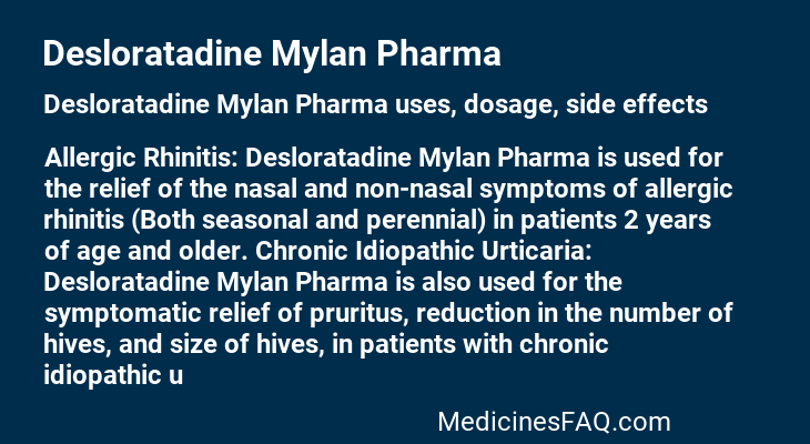 Desloratadine Mylan Pharma