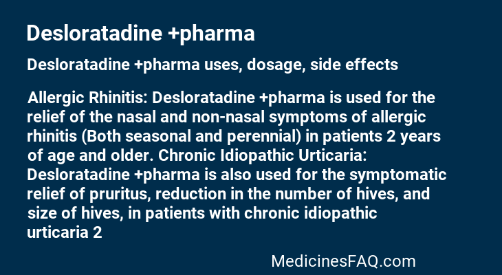 Desloratadine +pharma