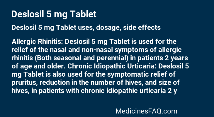 Deslosil 5 mg Tablet