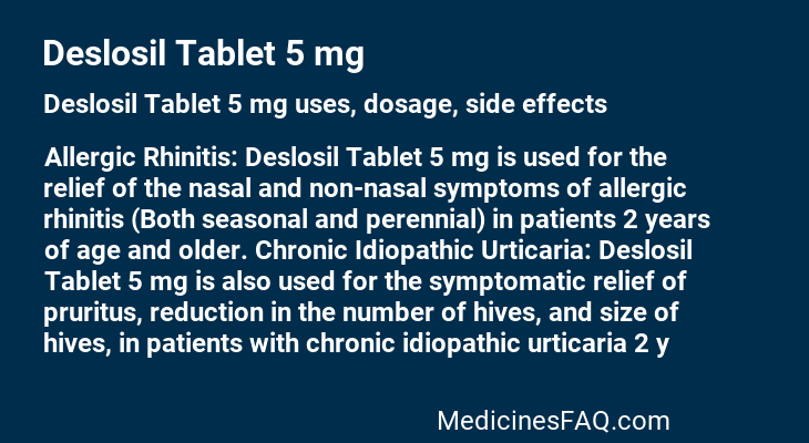 Deslosil Tablet 5 mg