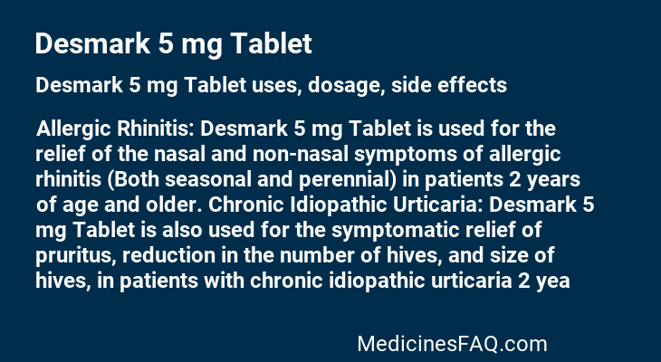 Desmark 5 mg Tablet