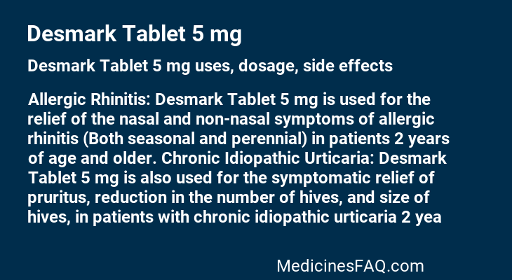 Desmark Tablet 5 mg