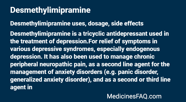 Desmethylimipramine