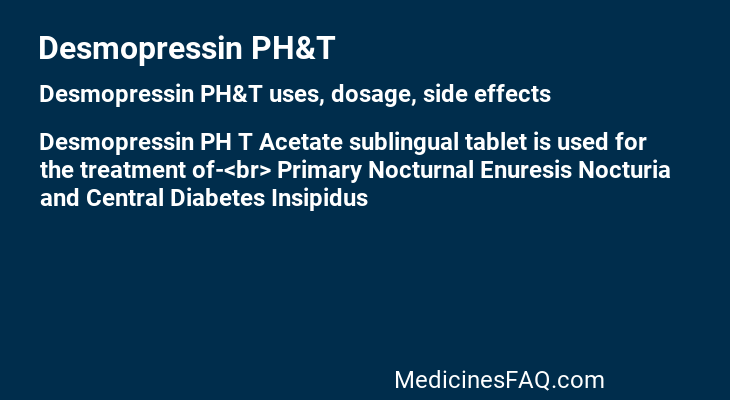 Desmopressin PH&T
