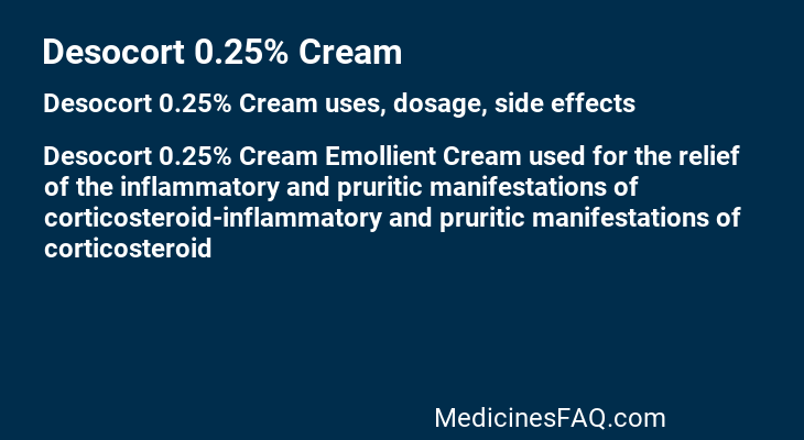 Desocort 0.25% Cream