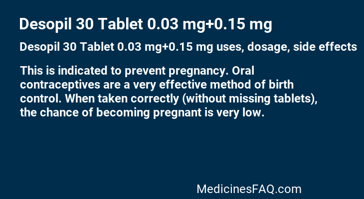 Desopil 30 Tablet 0.03 mg+0.15 mg