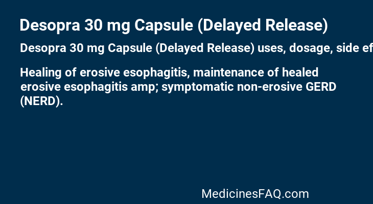 Desopra 30 mg Capsule (Delayed Release)