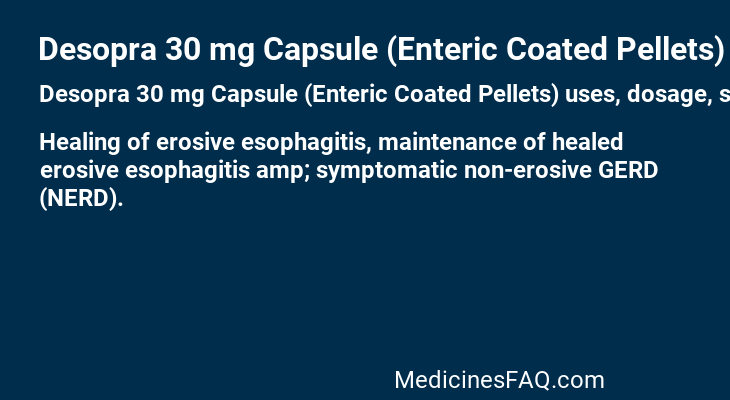 Desopra 30 mg Capsule (Enteric Coated Pellets)