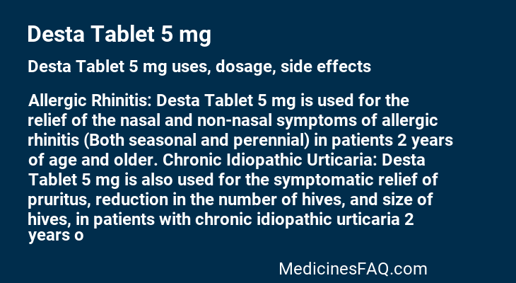Desta Tablet 5 mg