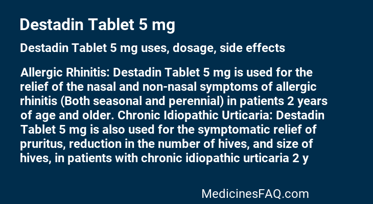 Destadin Tablet 5 mg