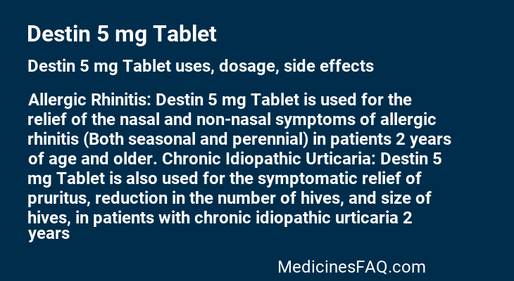 Destin 5 mg Tablet