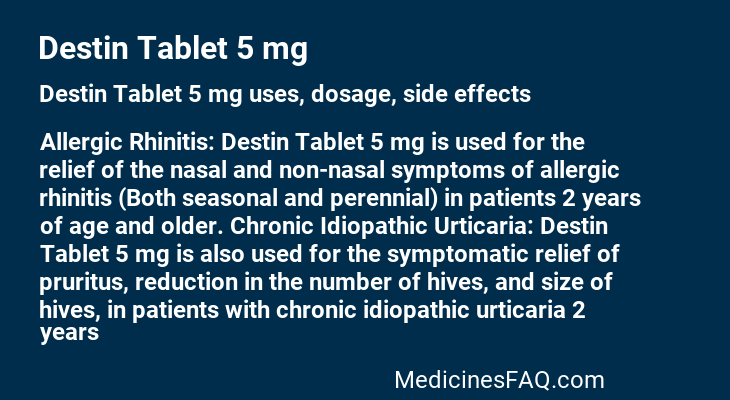 Destin Tablet 5 mg
