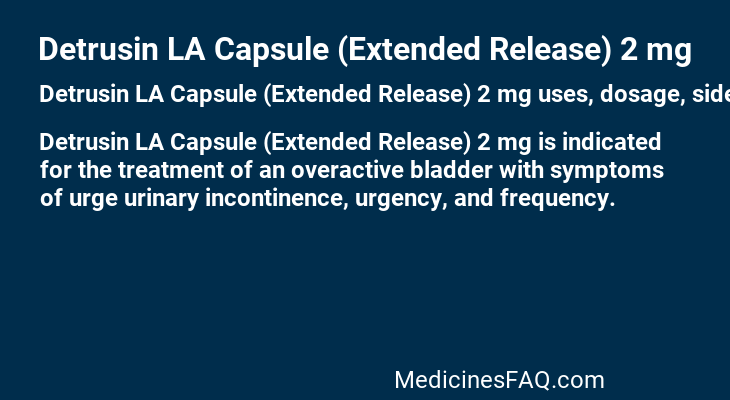 Detrusin LA Capsule (Extended Release) 2 mg