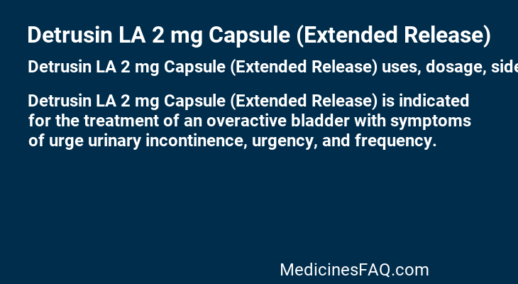 Detrusin LA 2 mg Capsule (Extended Release)