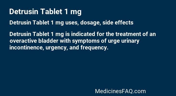 Detrusin Tablet 1 mg