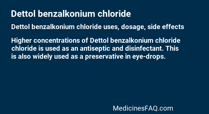 Dettol benzalkonium chloride