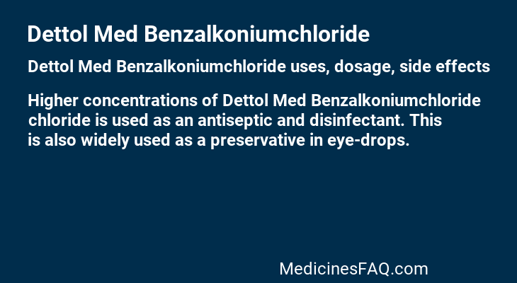 Dettol Med Benzalkoniumchloride