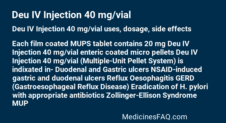 Deu IV Injection 40 mg/vial