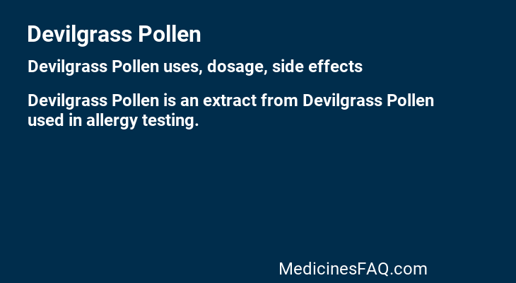 Devilgrass Pollen