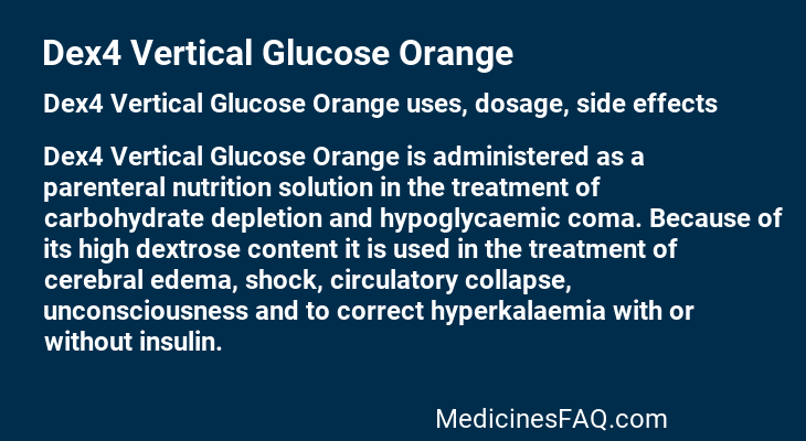 Dex4 Vertical Glucose Orange