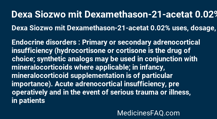 Dexa Siozwo mit Dexamethason-21-acetat 0.02%