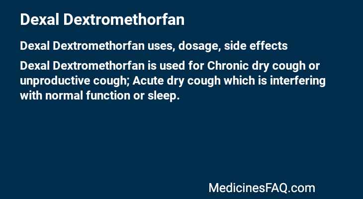 Dexal Dextromethorfan