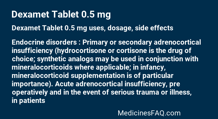 Dexamet Tablet 0.5 mg