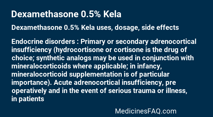 Dexamethasone 0.5% Kela