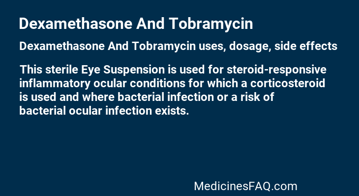 Dexamethasone And Tobramycin