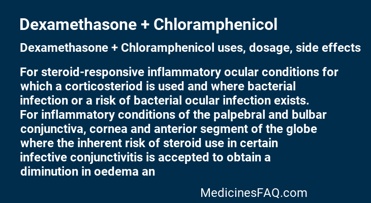 Dexamethasone + Chloramphenicol