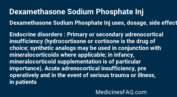 Dexamethasone Sodium Phosphate Inj