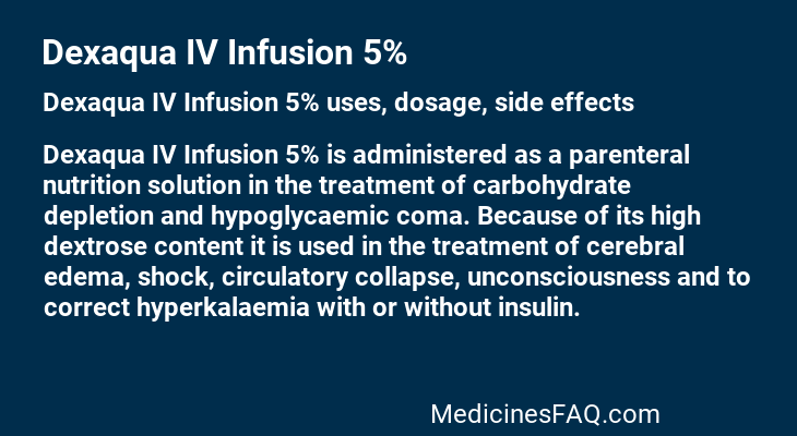 Dexaqua IV Infusion 5%