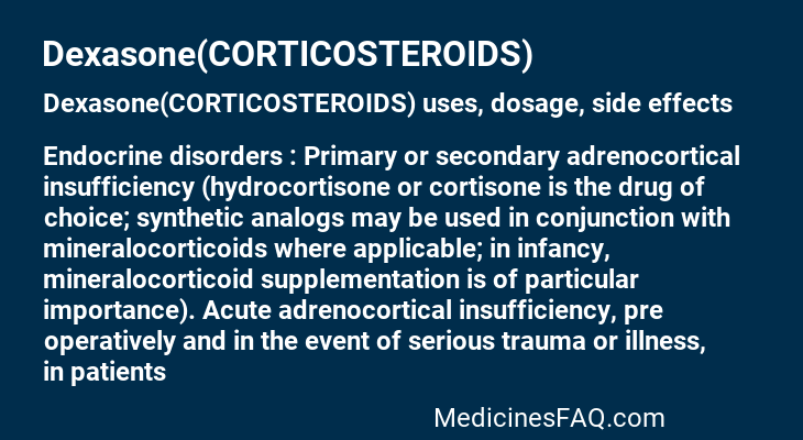 Dexasone(CORTICOSTEROIDS)