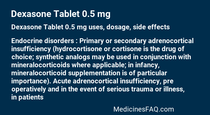 Dexasone Tablet 0.5 mg