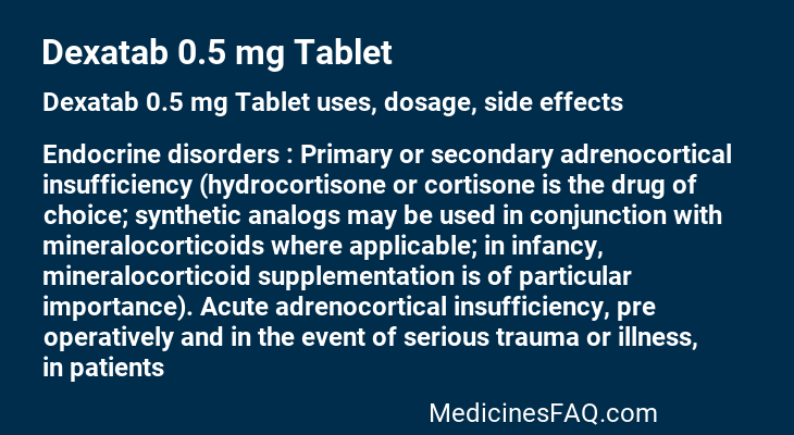 Dexatab 0.5 mg Tablet