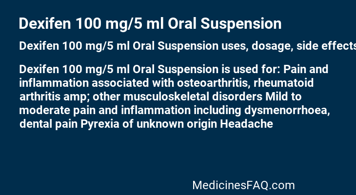 Dexifen 100 mg/5 ml Oral Suspension