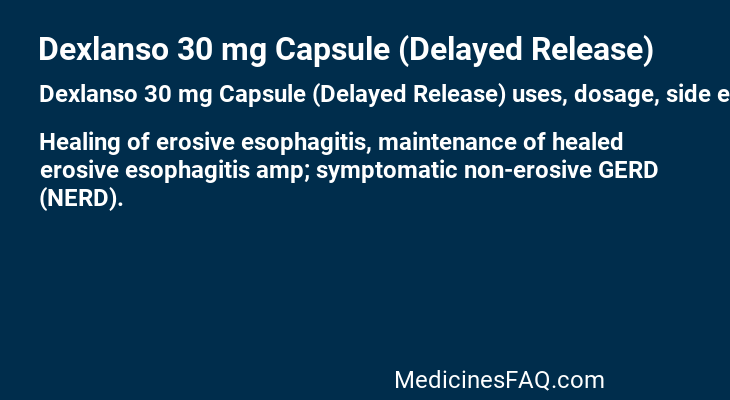 Dexlanso 30 mg Capsule (Delayed Release)